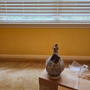 Moroccan Battery Powered Table Lamp Metal Lantern Lamps for Outdoor Garden Home